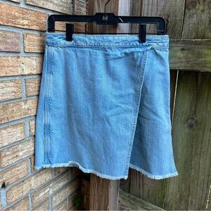 Ann Taylor Light Blue Denim Mini Skirt